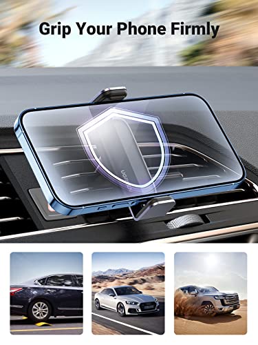 UGREEN Car Vent Phone Mount Air Vent Clip Phone Holder Car Mount Mini Size Compatible with iPhone 17 16 15 14 13 12 Pro Max Mini Plus, iPhone 11 SE XS XR 8 7 6 6S Smartphone