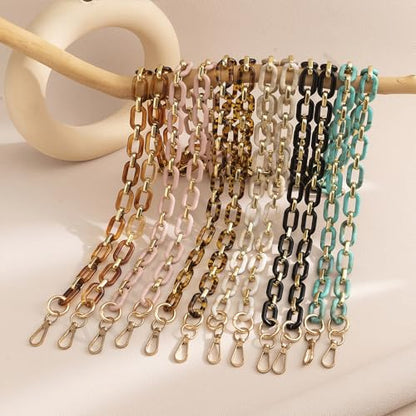Phone Crossbody Chain Cell Phone Lanyard,Acrylic Shouder Strap Universal Cellphone Chain Strap with Tether Patches Compatible with Most Phones Bag Purse - color: K