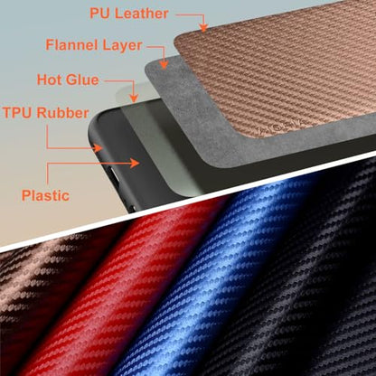 Case for Motorola Moto G Power 2025 Carbon Fibre Texture Shockproof Slim Case Non-Slip Full Body Protective Phone Case (Coffee, for Moto G Power 2025) - color: Coffee Power 2025