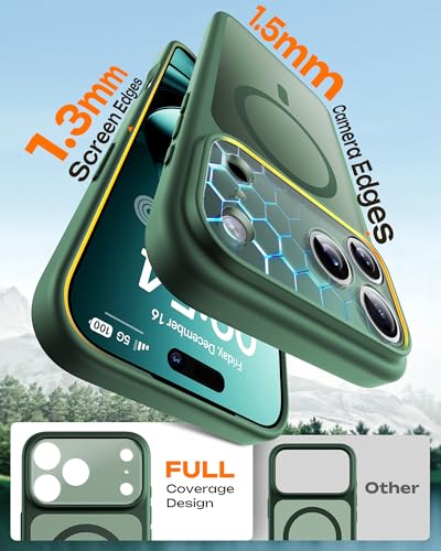 TOCOL for iPhone 17 Pro Case, Compatible with MagSafe, Alpine Green - color: Alpine Green, size: Iphone 17 Pro