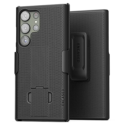 Encased DuraClip Designed for Samsung Galaxy S23 Ultra Belt Clip Case, Slim Phone Case with Holster (Black) - size: S23 Ultra