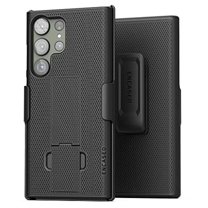 Encased DuraClip Designed for Samsung Galaxy S23 Ultra Belt Clip Case, Slim Phone Case with Holster (Black) - size: S23 Ultra