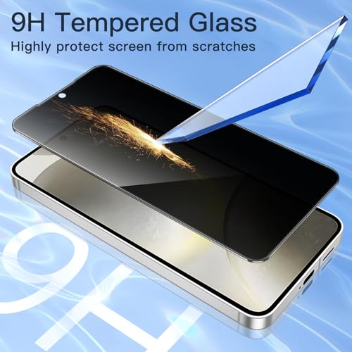 JETech Privacy Screen Protector for Samsung Galaxy S24 Plus, 2-Pack - size: Galaxy S24 Plus