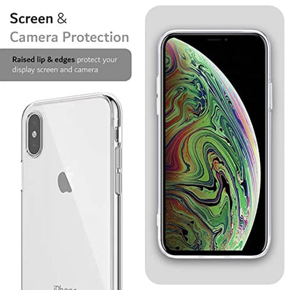 TUDIA Ultra Slim Soft Silicone Compatible with iPhone X Cases (Clear, iPhone X & XS) - color: Clear, size: iPhone X & XS