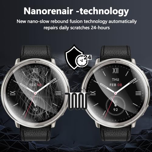 3 Pack for Amazfit Active 2 Screen Protector, Non-Tempered Glass Flexible Protection, HD Clear Protective Film - size: for Amazfit Active 2