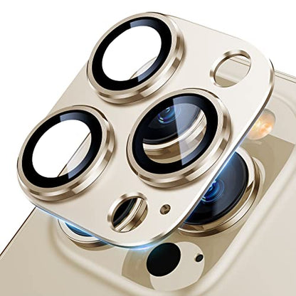 UniqueMe for iPhone 13 Pro/iPhone 13 Pro Max Camera Lens Protector - Gold - color: Gold