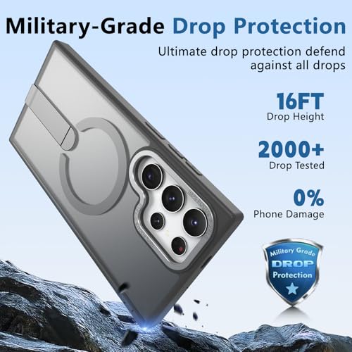 for S22-Ultra Phone Case, Slim Fit & Semi-Transparent Matte, Gray - color: Gray, size: Galaxy S22 Ultra 6.8"