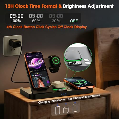 3 in 1 Charging Station for Apple Devices,ATravel Wireless Charger Dock for iPhone 16