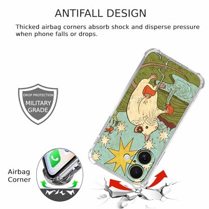 Case for iPhone 17 with Tarot Card Design,Aesthetic Cute Rat Pattern,Trendy Soft TPU Bumper Phone Cover,6.3"(Rat,17) - color: Rat, size: iPhone 17