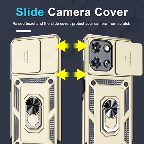 for Moto G Power 5G 2026/2025 Case Built in Slide Camera Cover Gold - color: Gold, size: Moto G Power 5G(2025)