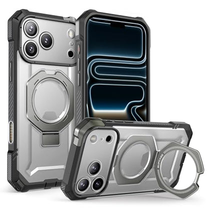 SUPCASE for iPhone 17 Pro Max Case with Built-in Kickstand, Gray | Camera Control Cover, Compatible with MagSafe, Anti-Slip Grip, Military-Grade Protection, Rugged Magnetic Phone Case, UB Grip - color: Gray, size: iPhone 17 Pro Max
