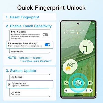 JETech Screen Protector for Google Pixel 7, 2+2 Pack - size: Pixel 7