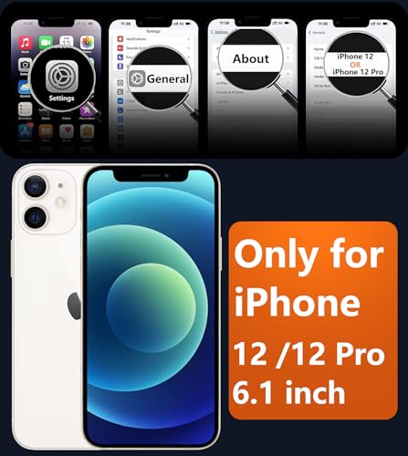 FNTCASE for iPhone 12 Phone Case: for iPhone 12 Pro Magnetic Matte Textured Military Grade Drop Protection Translucent Cell Cover - Slim Durable Shockproof Protective Bumper | With Screen Protector, Magnetic Camera Protection Slim Cases, 14FT Military Gra