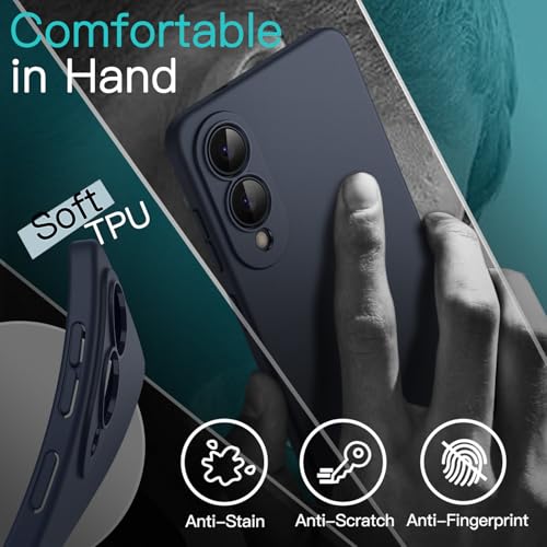 JETech Slim Case for Samsung Galaxy S25 Edge, Dark Blue | Camera Lens Protection, Soft TPU Design, Matte Finish, Shockproof Protection - color: Dark Blue, size: Galaxy S25 Edge