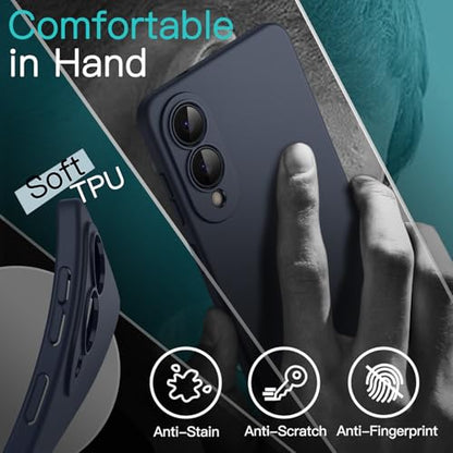 JETech Slim Case for Samsung Galaxy S25 Edge, Dark Blue | Camera Lens Protection, Soft TPU Design, Matte Finish, Shockproof Protection - color: Dark Blue, size: Galaxy S25 Edge