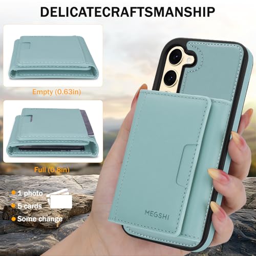 for Samsung Galaxy S23 Wallet Case, 2-in-1 Detachable Magnetic Wallet Case, Card Holder RFID Blocking, Fashionable Faux Leather Card Slot & Folding Design (Blue) - color: Blue, size: Samsung Galaxy S23