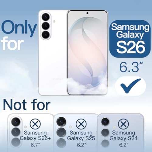 JETech Magnetic Case for Samsung Galaxy S26, Compatible with MagSafe, Clear | Full Camera Lens Protection, Shockproof Protective Phone Cover, Scratch Resistant Clear Back - color: Clear, size: Galaxy S26