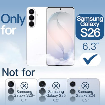 JETech Magnetic Case for Samsung Galaxy S26, Compatible with MagSafe, Clear | Full Camera Lens Protection, Shockproof Protective Phone Cover, Scratch Resistant Clear Back - color: Clear, size: Galaxy S26