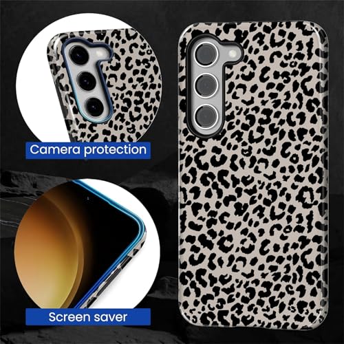 Case Compatible with Samsung Galaxy S23, Hybrid 2-Layer Hard Shell Protection Case, Shockproof Protective Tough Phone Cover, Animal Leopard Print - color: Animal Leopard Print, size: Samsung Galaxy S23