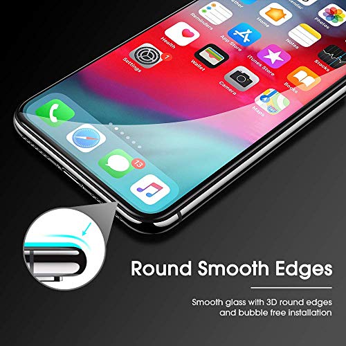 Johncase [2 Pack New Upgrade 3D Full Coverage 9H 0.3mm Premium Tempered Glass Film Screen Protector [Case Friendly], Compatible for iPhone (12/12Pro) - color: 12/12Pro
