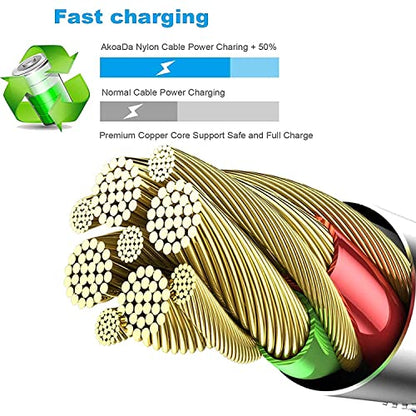 Apple MFi Certified 6Pack 3/3/6/6/6/10 FT iPhone Charger Lightning Cable
