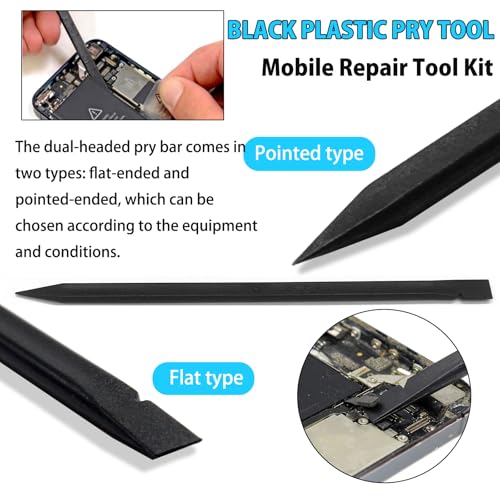 Spudger Tool Kit, 18 Piece Cell Phone Pry Tool, Metal Spudger, Plastic Pry Tool, Pry Tools for Electronics, Cell Phone Repair Tool Kit for iPhone, Laptop, iPad, Cell Phone, Tablet, Computer