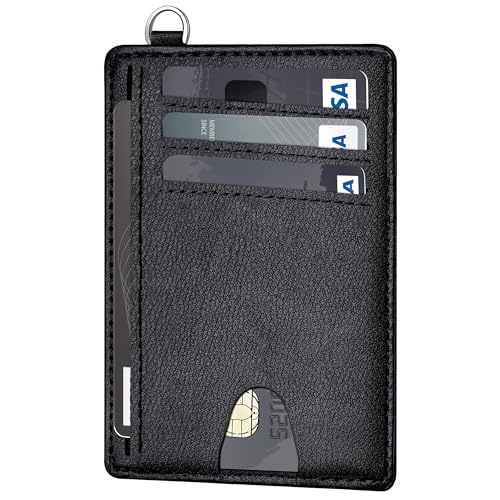 Mayski Slim Wallet, Credit Card Holder for Women, Minimalist Front Pocket RFID Blocking Card Cases, Small Wallet Women Men(Grain Black) - color: Grain Black