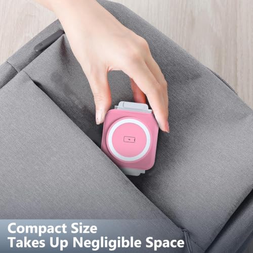 Travel Charger for Samsung Multi Devices, Foldable 3 in 1 Wireless Charging Station Fast Charging Stand/Pad Compatible for Samsung Galaxy S26/S25/S24/S23/Note20 Galaxy Watch8/7/6/Galaxy Buds4(Pink - color: Pink