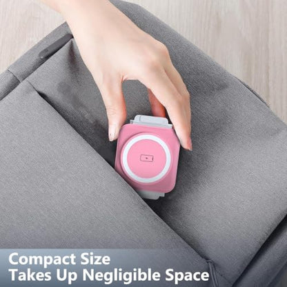 Travel Charger for Samsung Multi Devices, Foldable 3 in 1 Wireless Charging Station Fast Charging Stand/Pad Compatible for Samsung Galaxy S26/S25/S24/S23/Note20 Galaxy Watch8/7/6/Galaxy Buds4(Pink - color: Pink