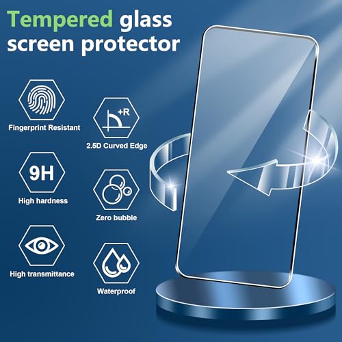 for Moto G Play (2025) Screen Protector(1 pack) Tempered Glass flim with case,9H Hardness,Anti-Scratch, Case Friendly, Bubble Free,HD Clear - color: G Play 2025