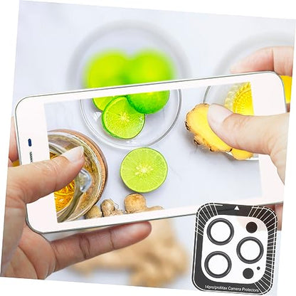 Veemoon Tempered Camera Lens Protector for Scratch Phone Lens Protective Film and Wear Resistant Cover with Dust Design Dark Purple
