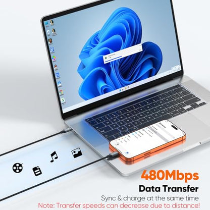 15 ft USB C Cable Fast Charging 100W, Extra Long USBC Charger Cord - size: 15 Feet