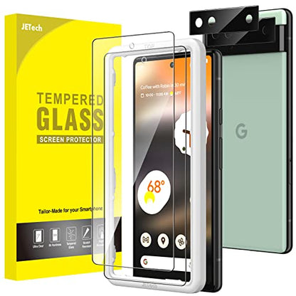 JETech Screen Protector for Google Pixel 6a, 2+2 Pack - size: Pixel 6a