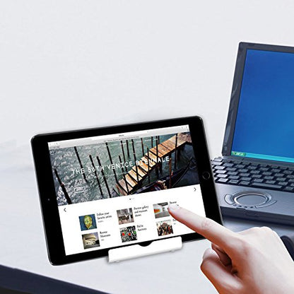 JETech Foldable Tablet Stand for 4-11" Tablets and Phones, Silver - color: Silver