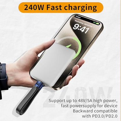240W Short USB C Cable Keychain, 40Gbps 8K Fast Charge,Black - color: Black, size: Keychain male to male