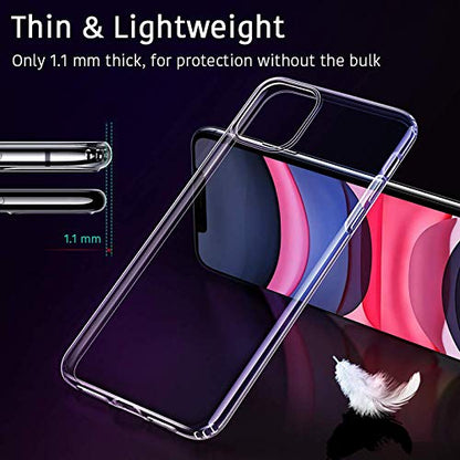 for Apple iPhone 7 8 Plus X XR XS 11 12 13 Pro Max Mini SE Clear Gel Case Cover (for Apple iPhone 11)