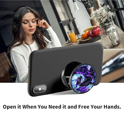 [2 Pack] Cell Phone Grip with Expanding Kickstand, Snow Dragon - color: Snow Dragon