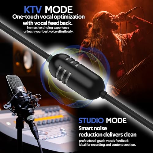 USB C Wired Gaming Earbuds, in-Ear Headphones with Built-in DAC Sound Card, Low-Latency, 5 EQ Modes, Vocal Enhancement & Microphone, Compatible with iPhone 15/16 Series, Samsung S22/S23/S24