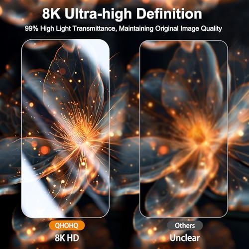 QHOHQ [1-Second Auto-Install] 3 Pack Screen Protector for iPhone Air + 3 Pack Camera Lens Protector, 9H+ Shatterproof Tempered Glass for iPhone 17 Air, [12FT Military Grade Protection], Case Friendly - size: iPhone Air 6.5 Inch
