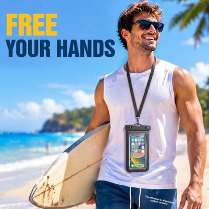 5 Pack Waterproof Phone Pouch, IP68 Waterproof Phone Case Up to 8.3" | Touchscreen, Underwater Photography, Cell Phone Dry Bag for iPhone 17 16 15 Pro Max, Beach Cruise Essentials 2026 - color: 5 Pack, Black+Pink+Green+Bule+Clear