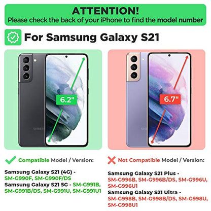 Designed for Samsung Galaxy S21 Case with Belt Clip Holster | Rugged Holster & Protective Phone Case Combo with Anti-Slip Texture - Black - style: Galaxy S21
