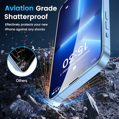 Fotbor for [3+3 Pack] iPhone 13 Pro Max Screen Protector with Camera Lens Protector, 9H Tempered Glass Case Friendly Film with Easy Installation Kit 6.7'' - size: iPhone 13 Pro Max-6.7 inch