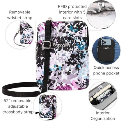 Baggallini RFID Bryant Pouch - color: Abstract Cheetah
