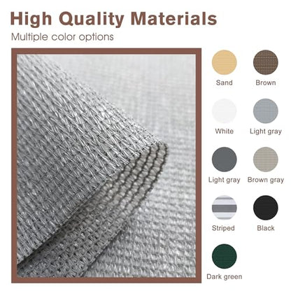 SUNNY GUARD 3' x 10' Balcony Privacy Screen, HDPE Patio Railing Cover Fence - color: Light Gray, size: 0 3' x 1 0'