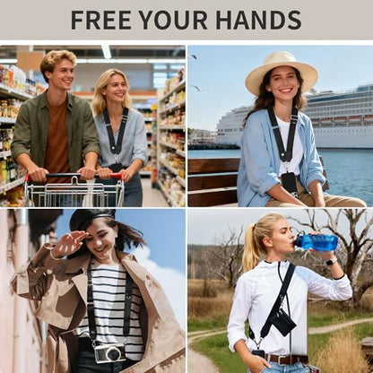2pcs Clip and Go Strap for Phone with Wallet Crossbody Strap with Pouch - color: 2 Black