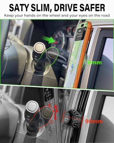A2C 2 Pack Slim Magnetic Phone Holder for Car, Rental Car Essentials Travel - style: 2-Pack