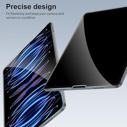 SPARIN Screen Protector for iPad Pro 12.9 [2022/2021/2020-6th/5th/4th] | 2pcs Camera Lens Protector+ 2pcs Tempered Glass for iPad Pro 12.9 inch, Support Apple Pencil & Case Friendly - size: iPad Pro 12.9 inch 4th/5th/6th