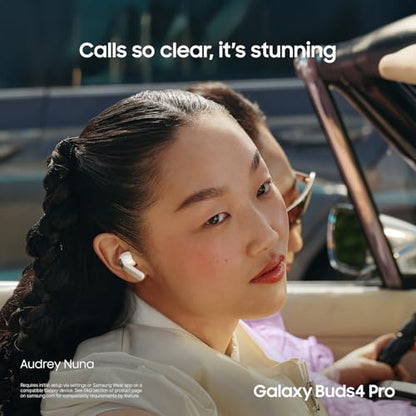 Samsung Galaxy Buds 4 Pro (2026) AI True Wireless Bluetooth Earbuds, White - color: White, style: Buds4 Pro