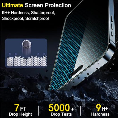 Ferilinso 3 Pack Screen Protector for iPhone 15 Pro Max, Tempered Glass - size: iPhone 15 Pro Max 6.7 INCH