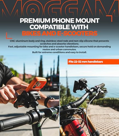 Motorcycle Phone Mount Anti Vibration Mirror & Handlebar Scooter